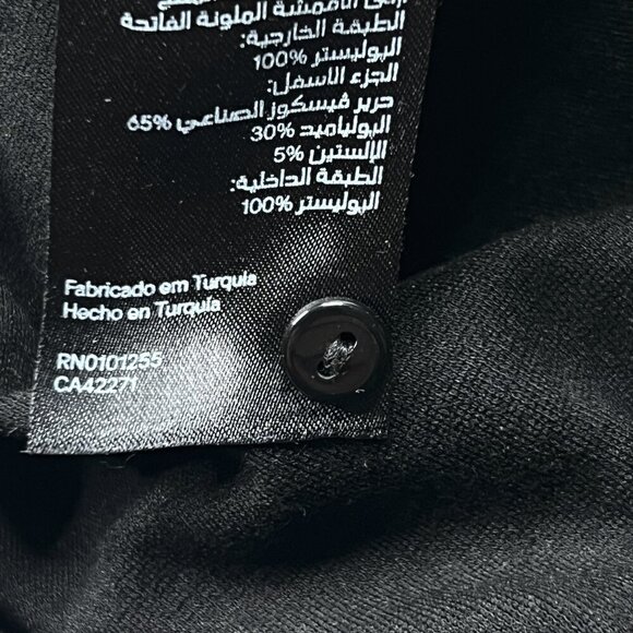 H & M Black Pink Striped Shirt Dress Stretch Skirt Midi Size 8 - Picture 6 of 7